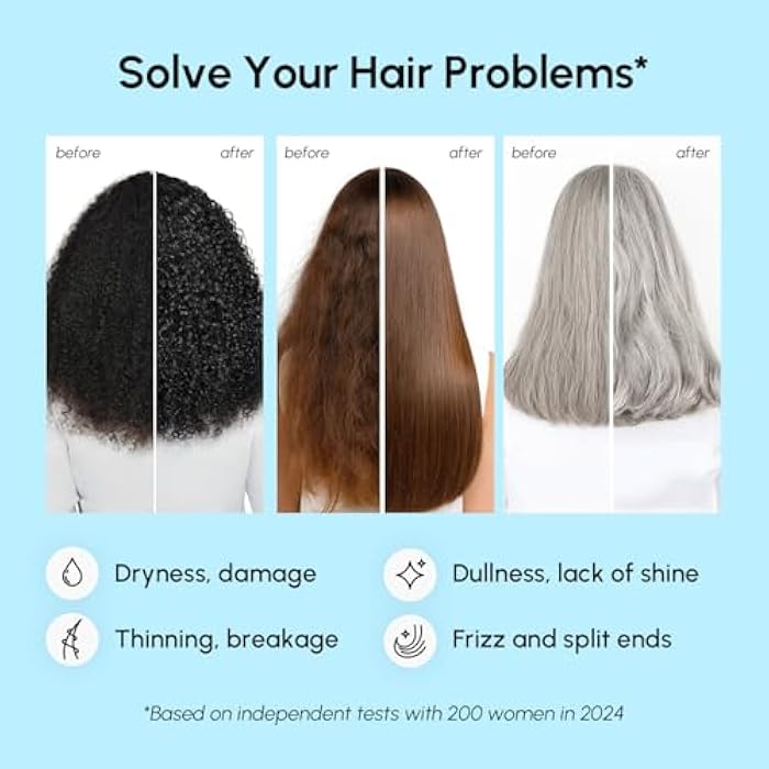 MAREE Deep Hair Mask & Conditioner - Hydrating & Deep Conditioning Hair Mask with Coconut Oil & Keratin for Fine, Curly & Frizzy Hair - Biotin & Collagen Moisturizing Conditioner for Dry Bleached Hair - Image 4